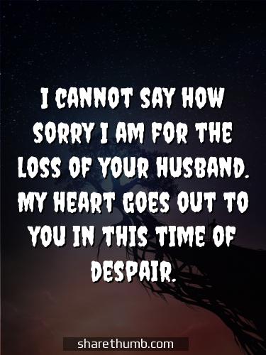 sympathy card quotes for loss of husband